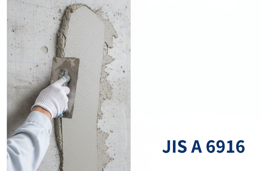 JIS A 6916 建築用下地調整塗材のイメージ画像　左官作業